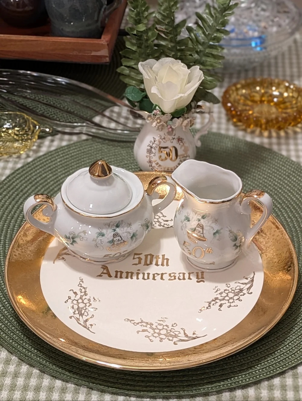 Vintage 50th Anniversary Porcelain Set - Picture 13 of 13